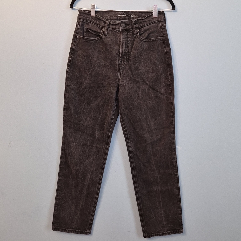 Old Navy Charcoal Cropped High-Rise Jeans
